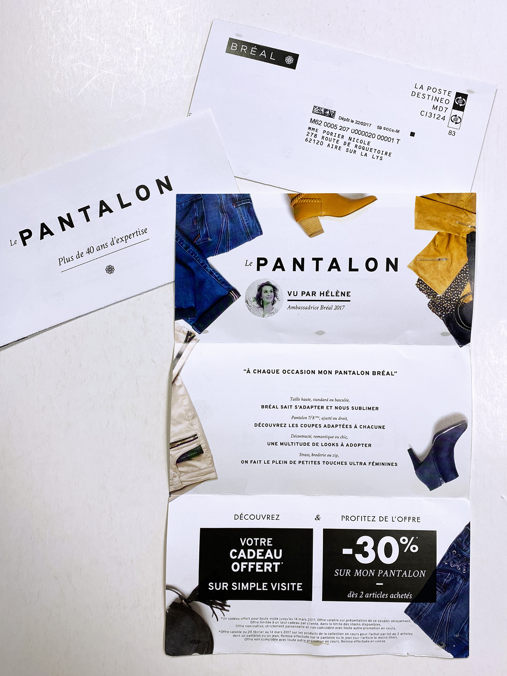 Le mailing papier au cœur de votre stratégie marketing Mailing Pantalon Breal
