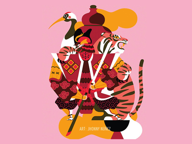 flat design Ukiyo-e