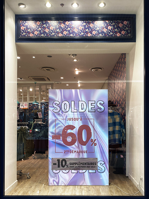 Vitrine Soldes d'hiver 2023