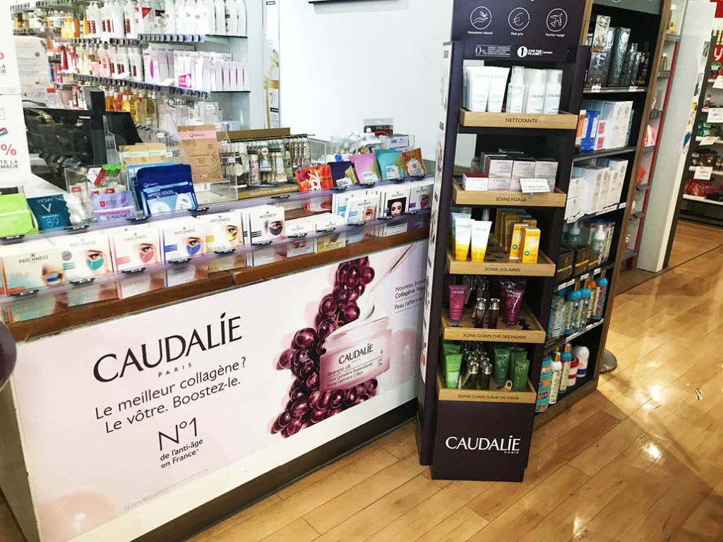 Caudalie PLV affiches Caudalie Bas de Caisse