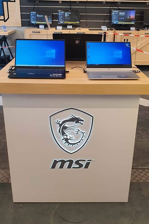 MSI PLV meubles Ordinateurs portables meuble bois msi 3