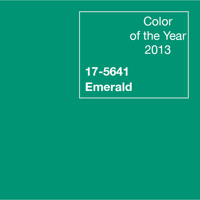 Pantone 2024 : Peach Fuzz, entre tendresse et bien-être 2013 Emerald