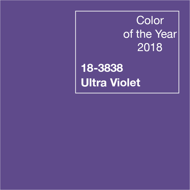 Pantone 2024 : Peach Fuzz, entre tendresse et bien-être 2018 Ultra Violet