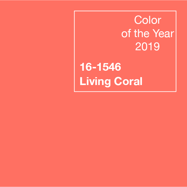 Pantone 2024 : Peach Fuzz, entre tendresse et bien-être 2019 Living Coral