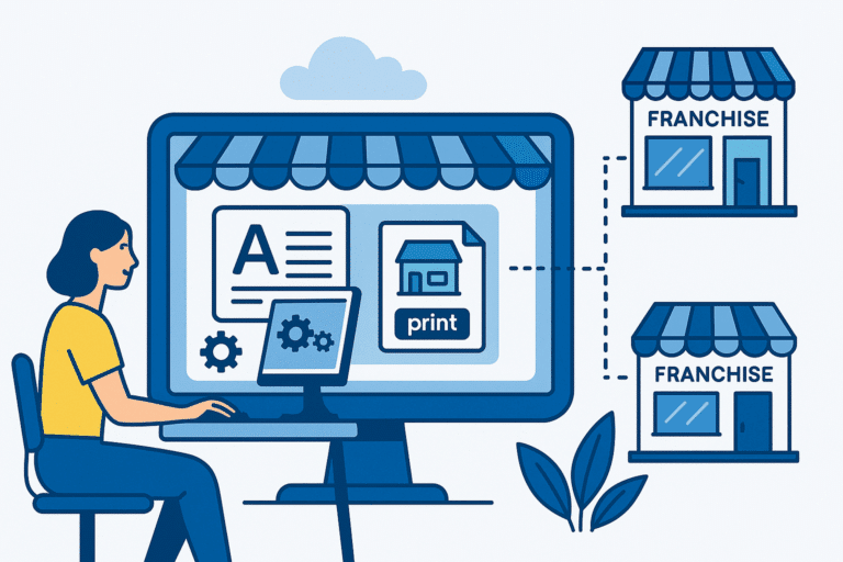 web-to-print pour réseau de franchises